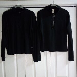 H&M Black Women's Quarter Zip Sweater